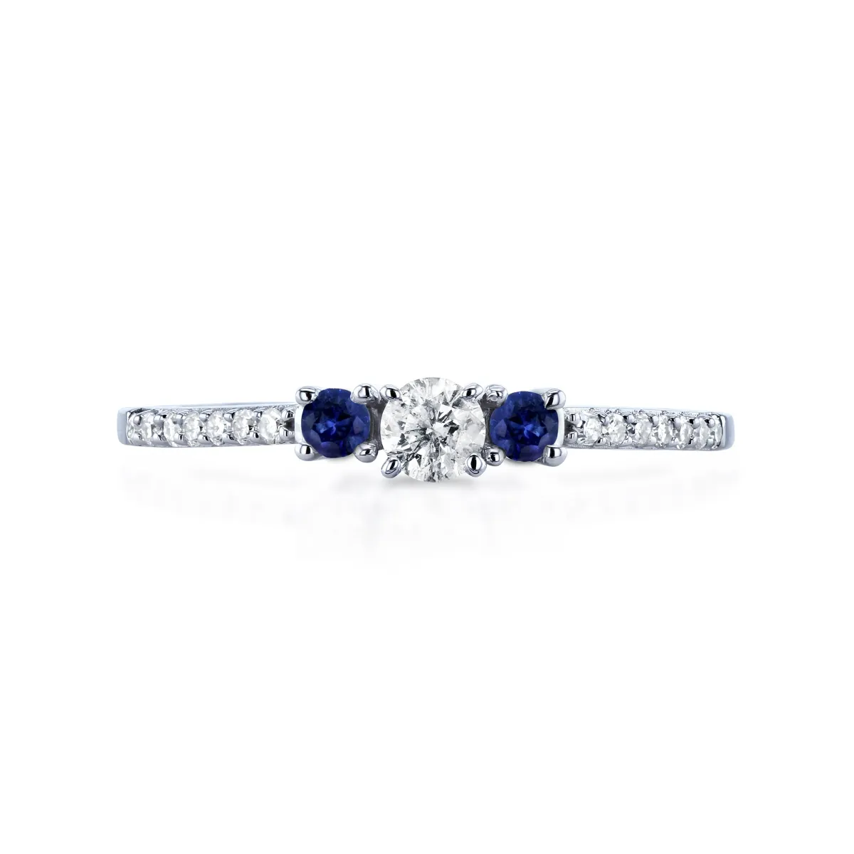 0.25 Carat Natural Diamond & Sapphire Sylvie Ring