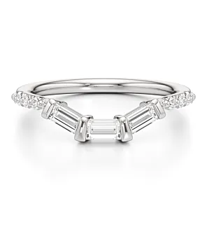 1/4 ct. tw. Baguette Contour Band