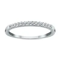 1/8 Carat TW Diamond Wedding Band in 10K White Gold