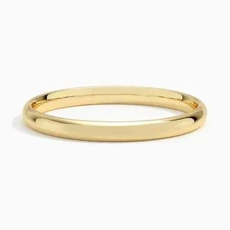 14K Yellow Gold 2mm Slim Profile Wedding Ring