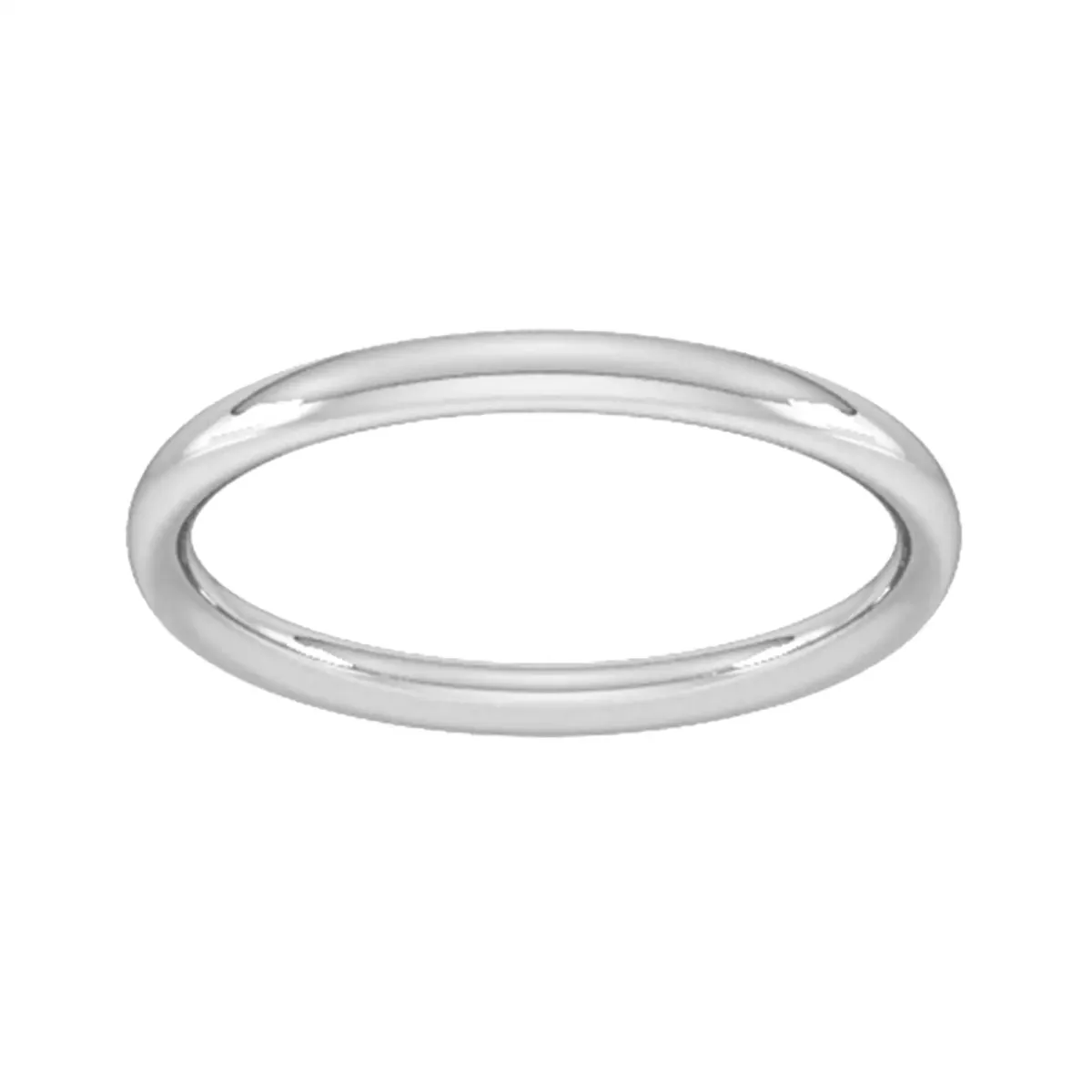 2mm Traditional Court Heavy Wedding Ring In Sterling Silver