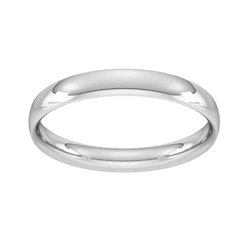 3mm Traditional Court Standard Wedding Ring In Sterling Silver