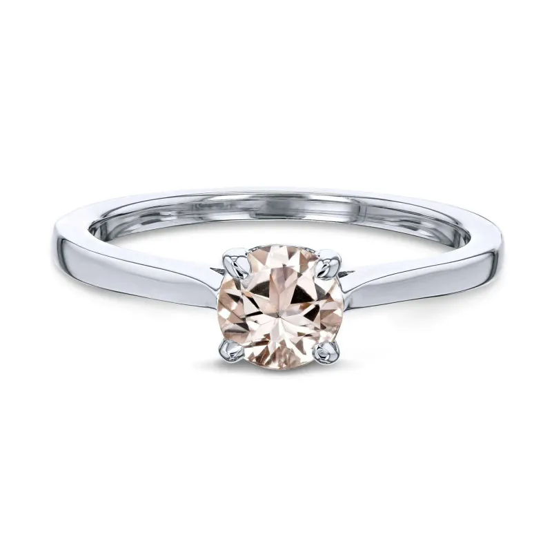 5mm Morganite Solitaire Melinda Ring