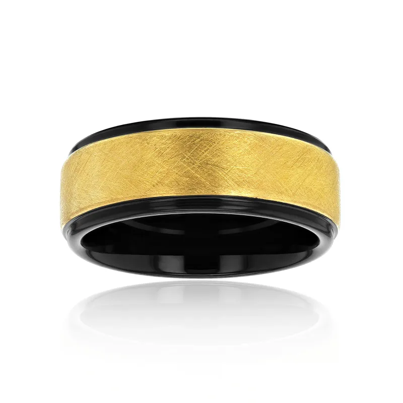 8 mm Matte Gold Chester Ring