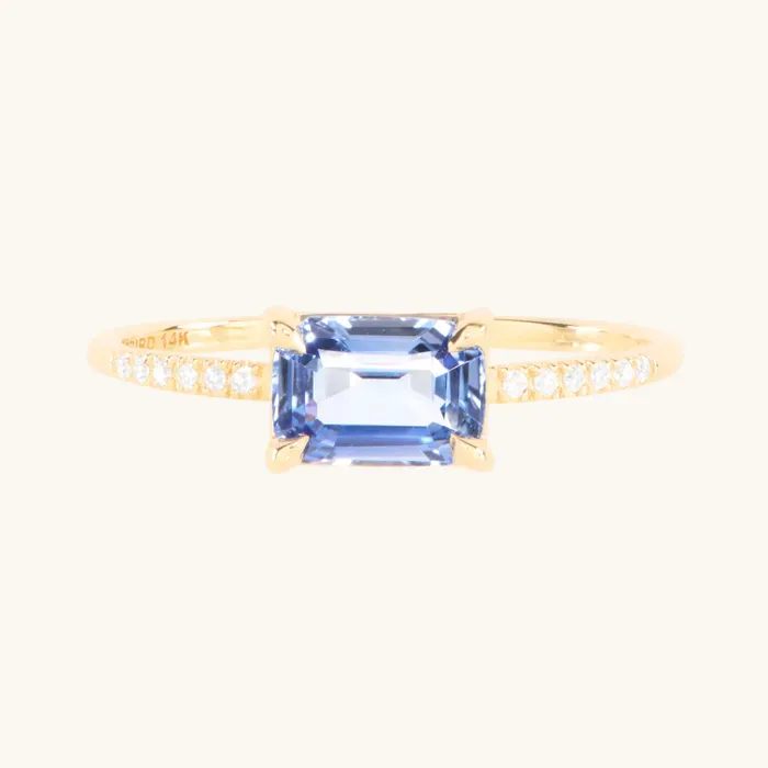 Ballet Society Sapphire Ring Supreme, Emerald Cut