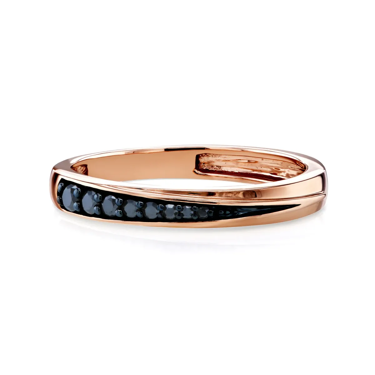 Black Diamond Accent Dash Ring