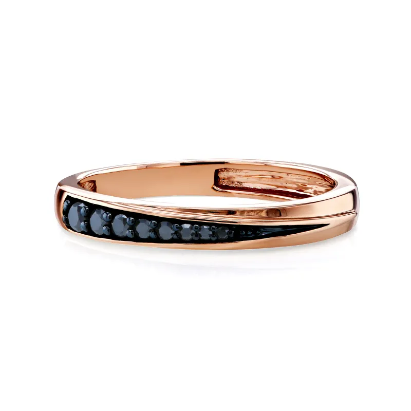 Black Diamond Accent Dash Ring
