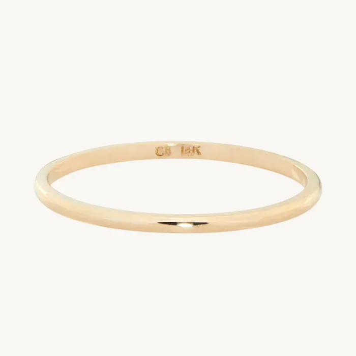 Catbird Classic Wedding Bands, Half Round Band, 1mm