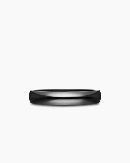DY Classic Band Ring in Black Titanium, 4mm $375