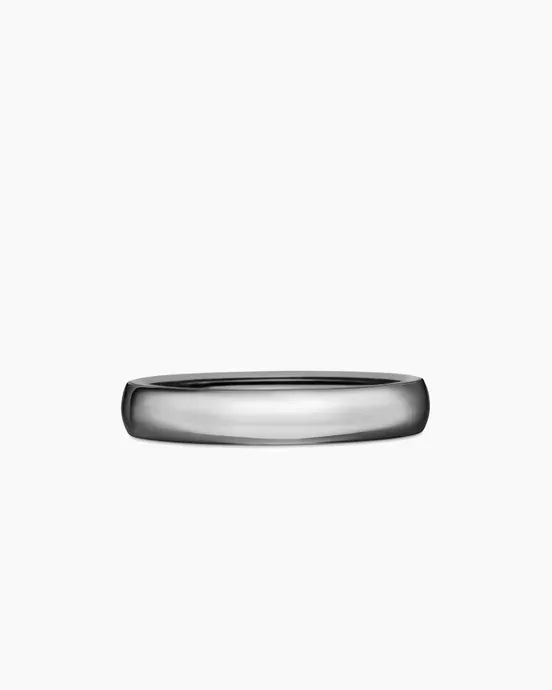 DY Classic Band Ring in Grey Titanium, 4mm $375