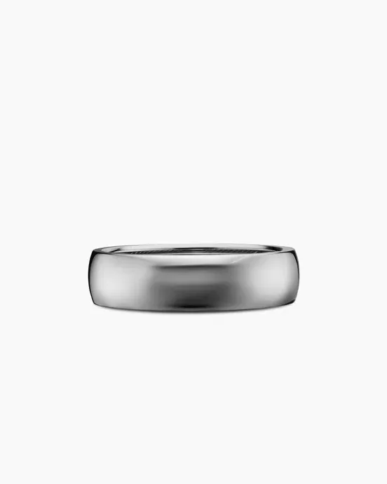 DY Classic Band Ring in Grey Titanium, 6mm $425