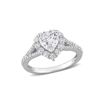 Moissanite Heart Ring in Sterling Silver (1 3/5 ct. dew)